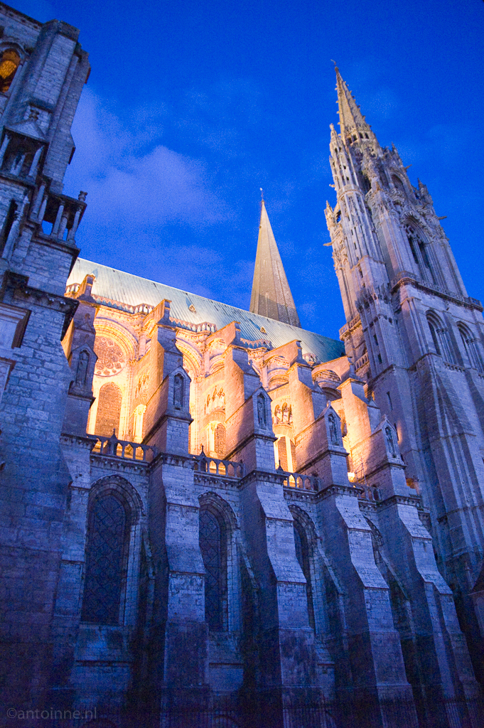 Chartres Cathedral by night