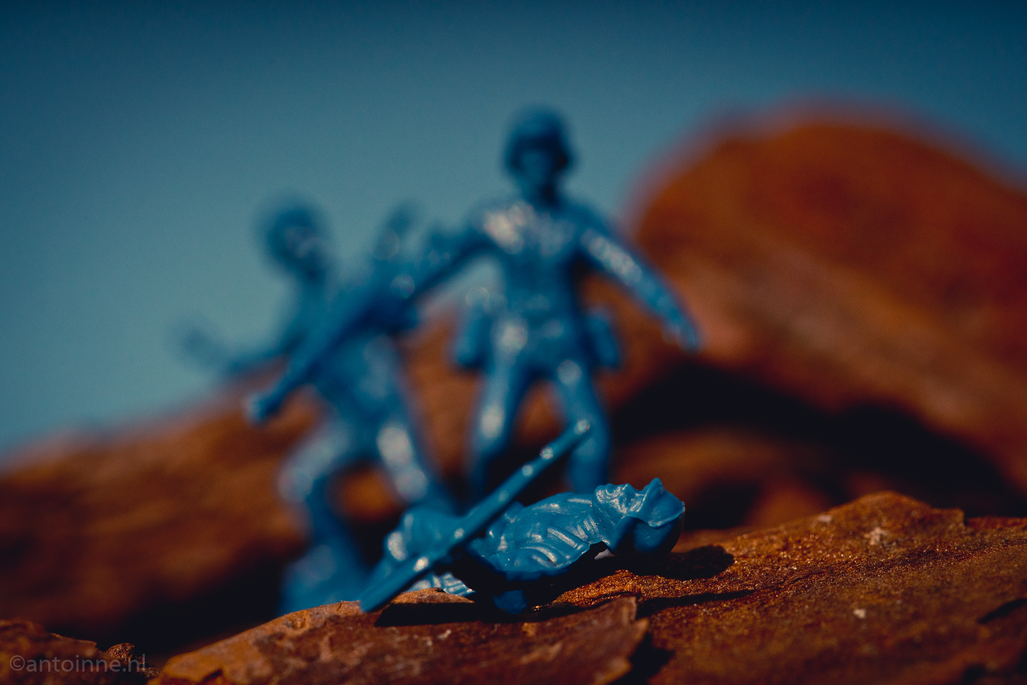 Army men, one down
