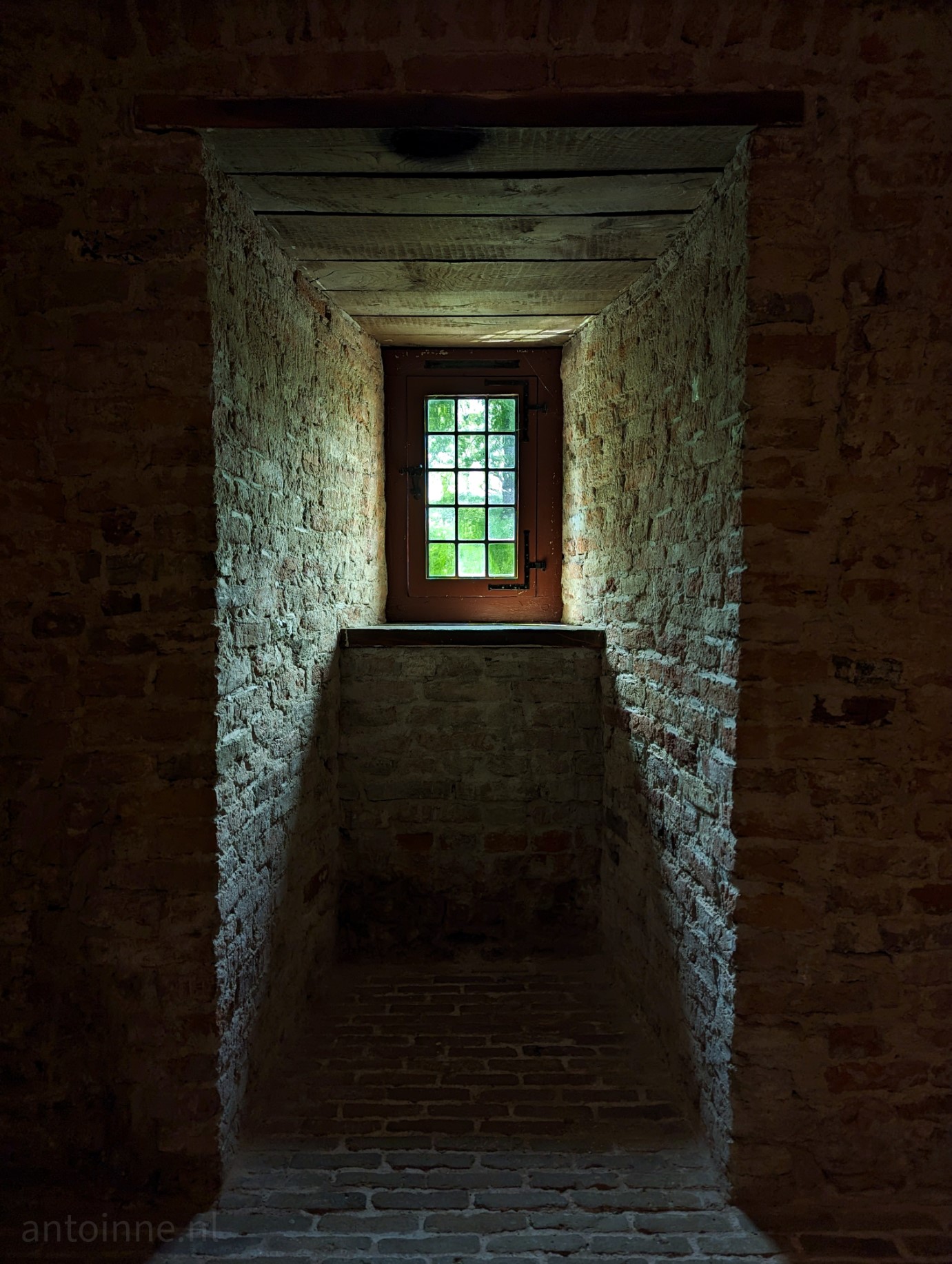 A view from inside castle Loevestein. 